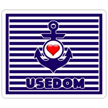 Anker Herz - Sticker Größe S (10 x 10 cm) - Mattweiß - Vorne