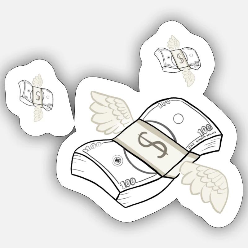 Money Magic - Sticker Größe S (10 x 10 cm) - Mattweiß