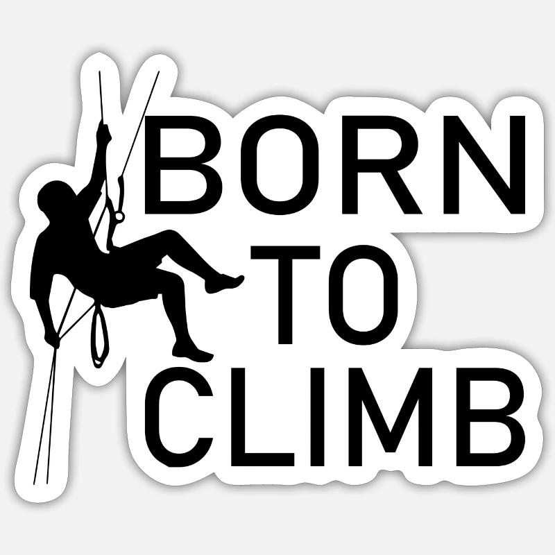 Escalade de bloc - Sticker taille S (10 x 10 cm) - blanc mat