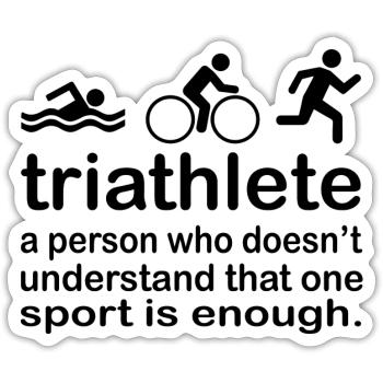 Triathlon Swim Bike Run - Sticker size S (10 x 10 cm) - white matte - Front