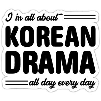 K-Drama Kdrama Drame coréen Corée Hallyu K-Drama - Sticker taille S (10 x 10 cm) - blanc mat - Devant