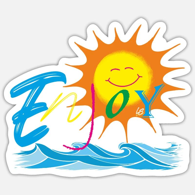 Jouir - Sticker taille S (10 x 10 cm) - blanc mat