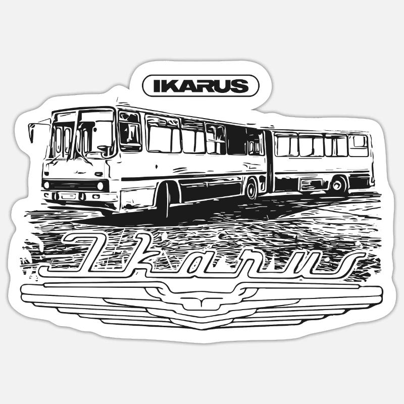 Ikarus - bus articulé Sticker taille S (10 x 10 cm)