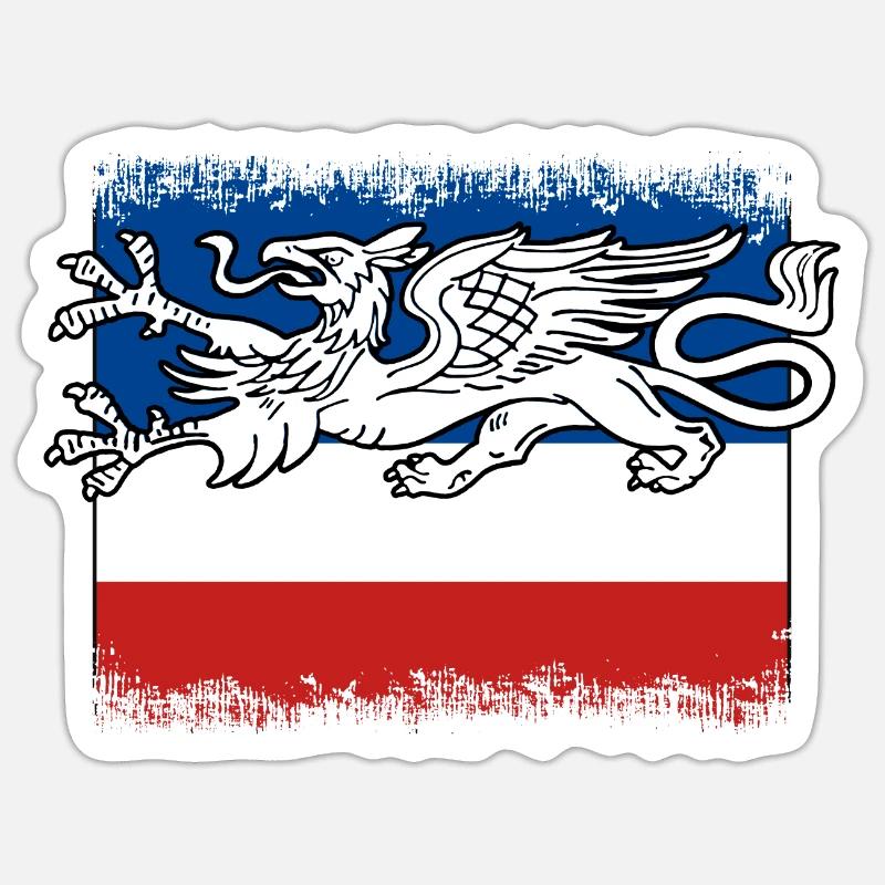 Rostocker - Sticker Größe S (10 x 10 cm) - Mattweiß