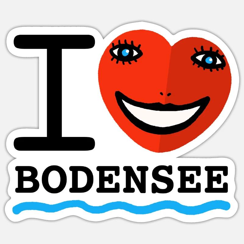 Bodensee Liebe Sticker Größe S (10 x 10 cm)