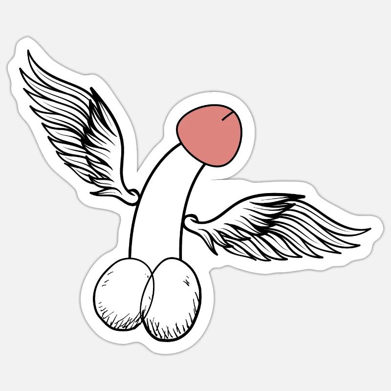 Ein fliegendes Glied Sticker Größe S (10 x 10 cm)