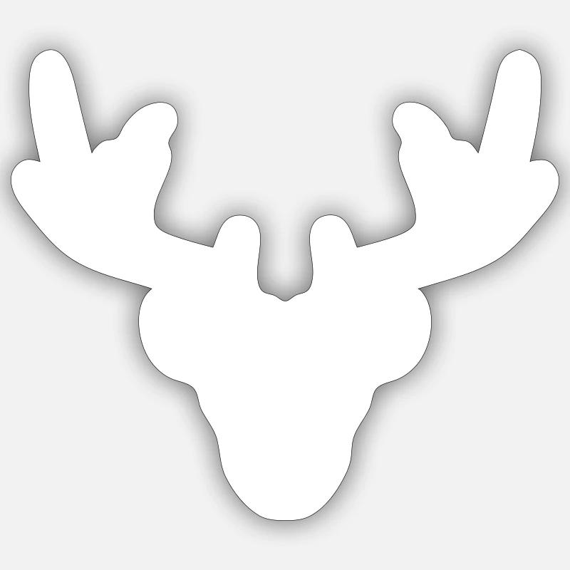 Icône Deer Deer - Sticker taille S (10 x 10 cm) - blanc mat