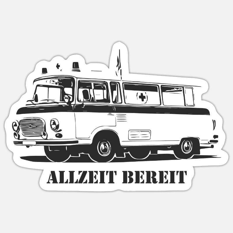 Barkas - B1000 - Krankenwagen Sticker Größe S (10 x 10 cm)
