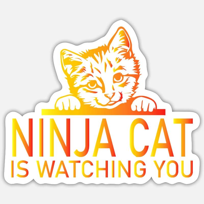 Cat Katze Sticker size S (10 x 10 cm)