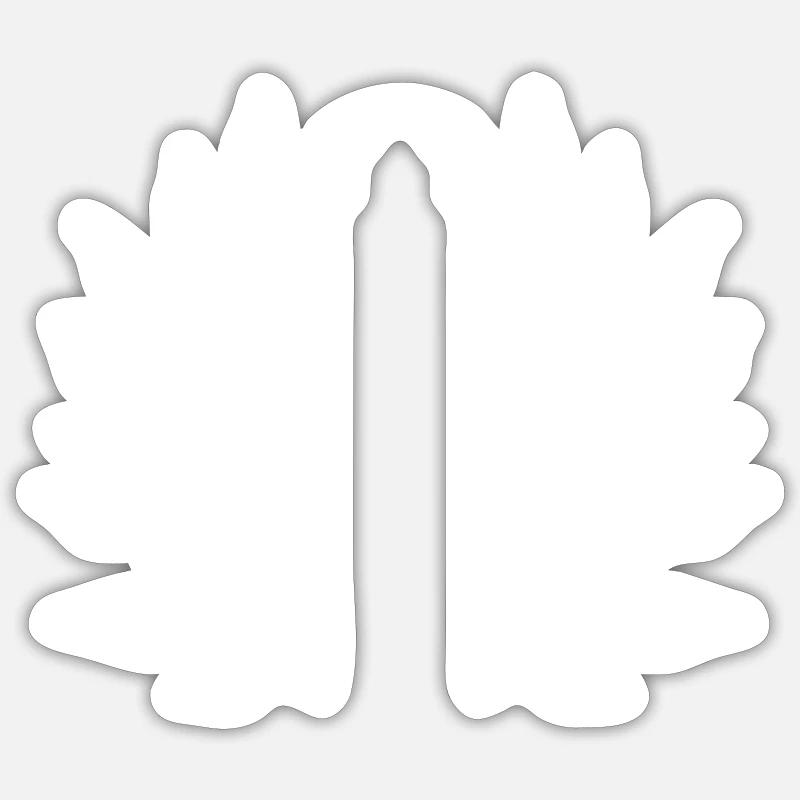Wreath white - Sticker size S (10 x 10 cm) - white matte
