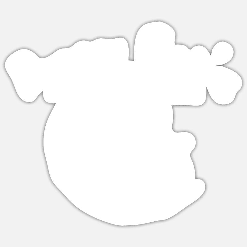 Chat Katze - Sticker taille S (10 x 10 cm) - blanc mat