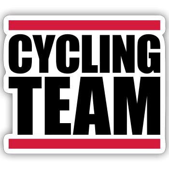 Sport Cycling Team - Sticker size S (10 x 10 cm) - white matte - Front