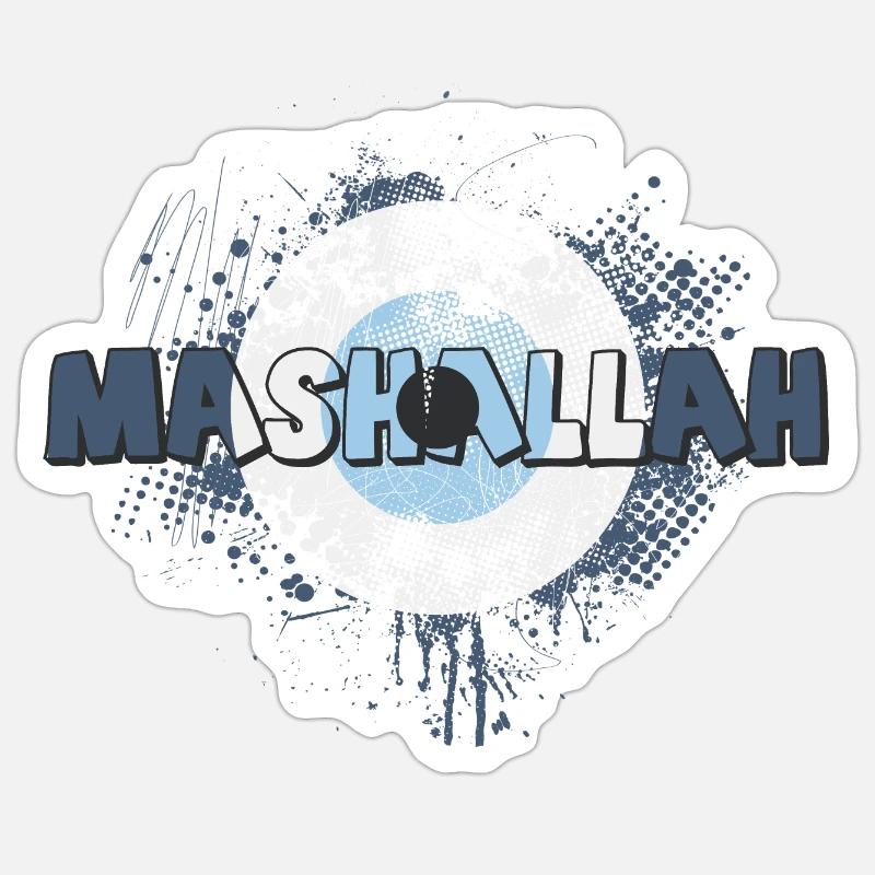 Mashallah - Sticker Größe S (10 x 10 cm) - Mattweiß