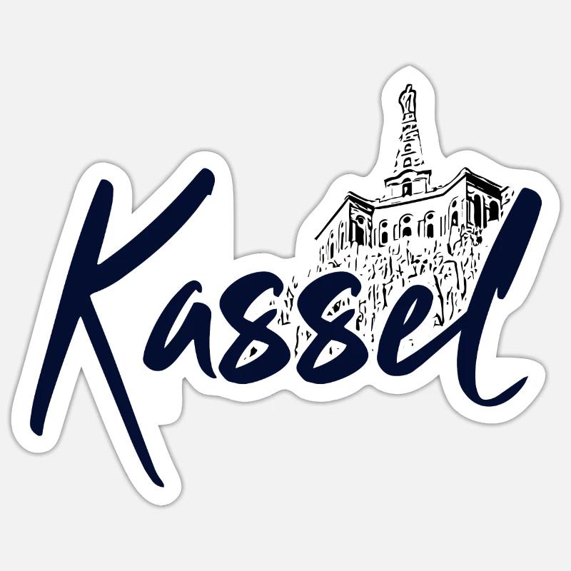 Kassel - Sticker taille S (10 x 10 cm) - blanc mat