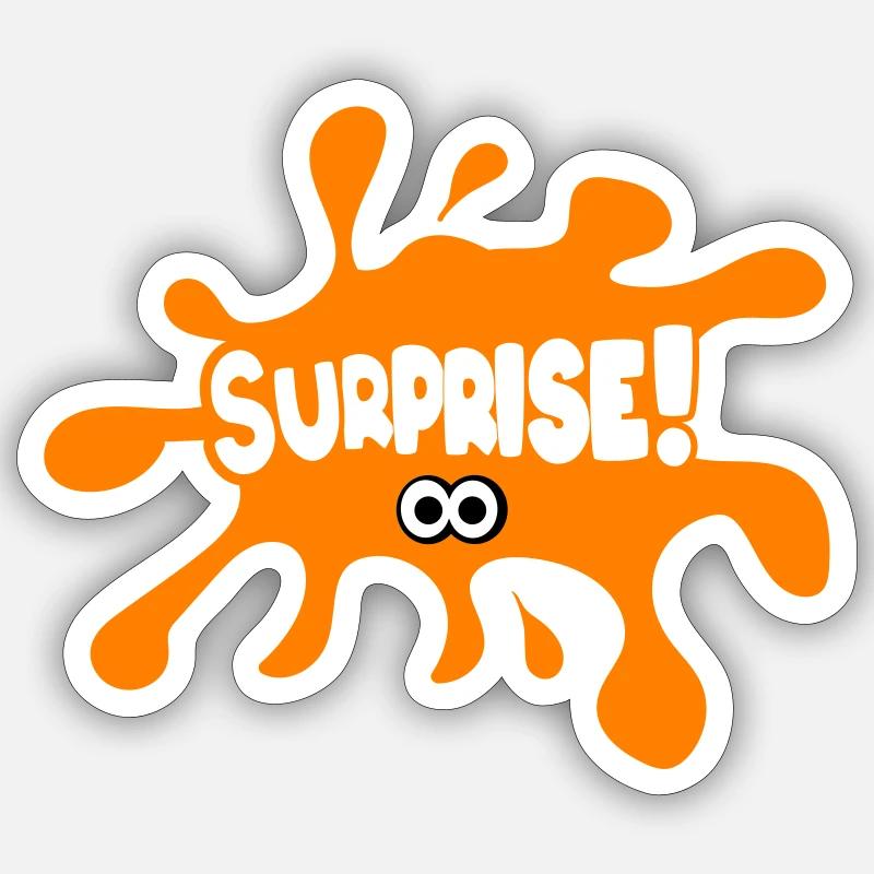Surprise! - Sticker size S (10 x 10 cm) - white matte