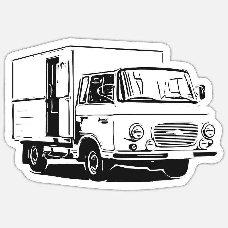 Barkas - Panel van Sticker size S (10 x 10 cm)