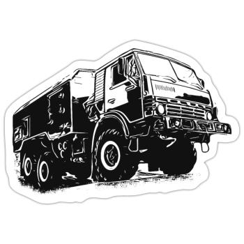 KAMAZ 4310 - КАМАЗ 4310 - Sticker Größe S (10 x 10 cm) - Mattweiß - Vorne