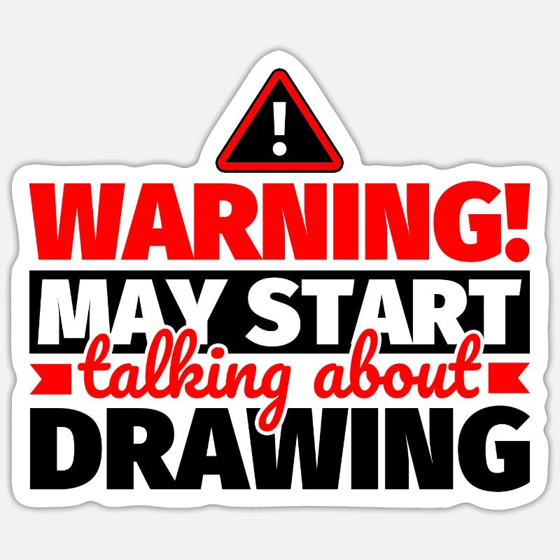 Dessin drôle de dicton - Sticker taille S (10 x 10 cm) - blanc mat