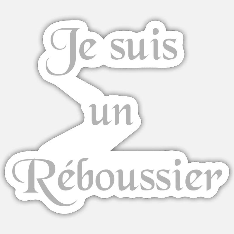 Réboussier - Sticker taille S (10 x 10 cm) - blanc mat