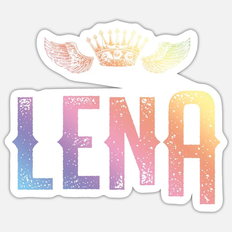 Lena - Sticker Größe S (10 x 10 cm) - Mattweiß