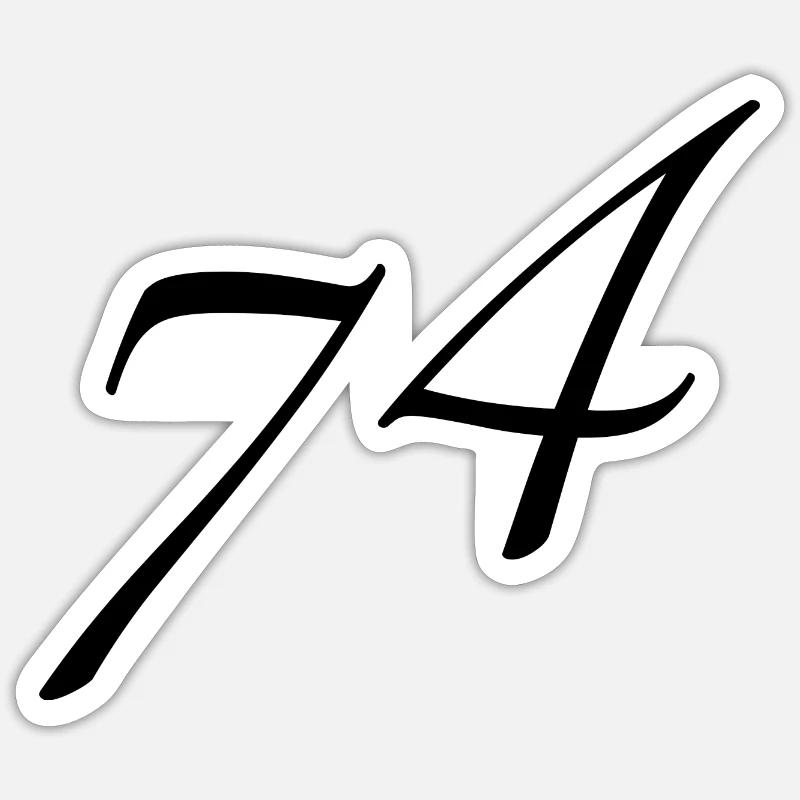 74 - Sticker size S (10 x 10 cm) - white matte