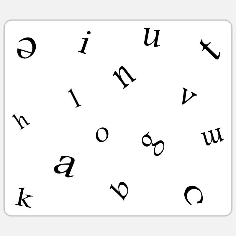 Buchstaben - Sticker Größe S (10 x 10 cm) - Mattweiß