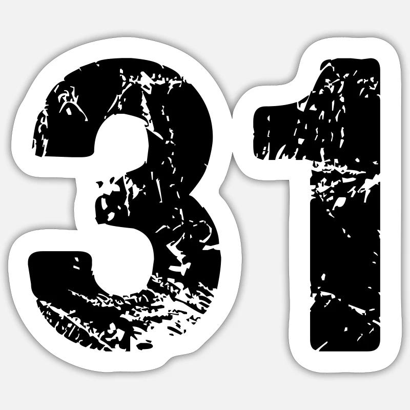31 - Sticker taille S (10 x 10 cm) - blanc mat