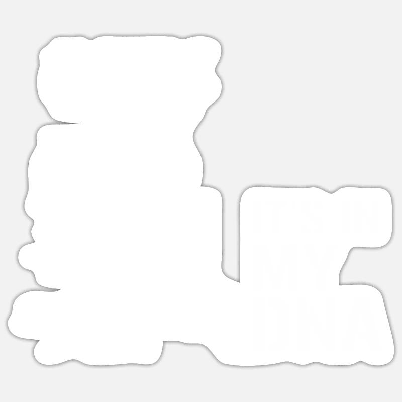L’ARMÉE DANS MON ADN - Sticker taille S (10 x 10 cm) - blanc mat