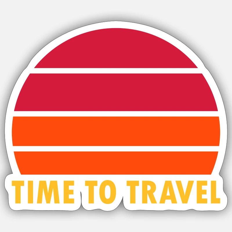 Time to travel (shared sun) - Sticker size S (10 x 10 cm) - white matte