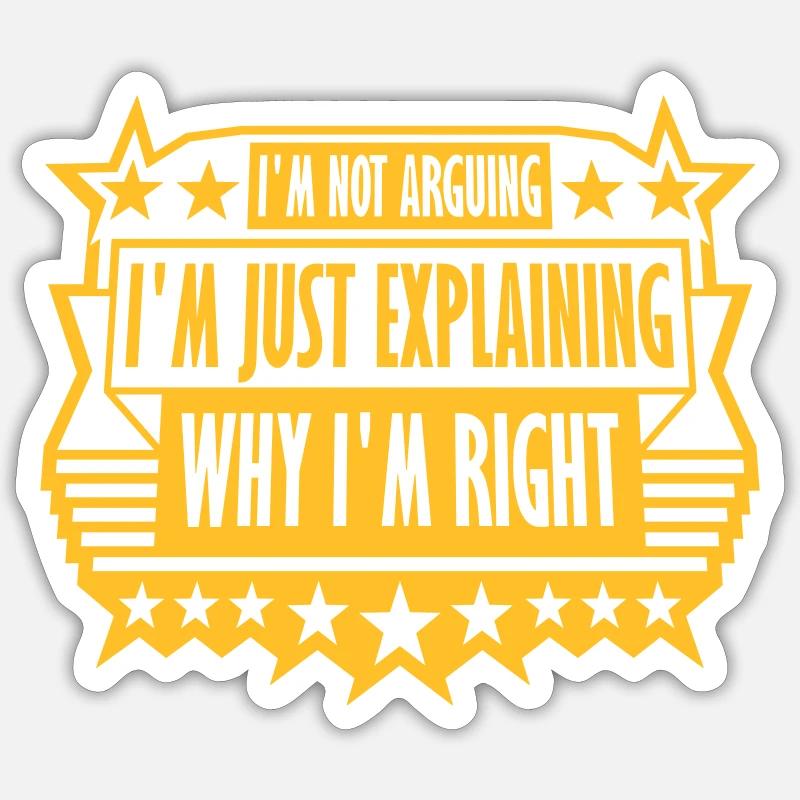 Je ne discute pas - Sticker taille S (10 x 10 cm) - blanc mat