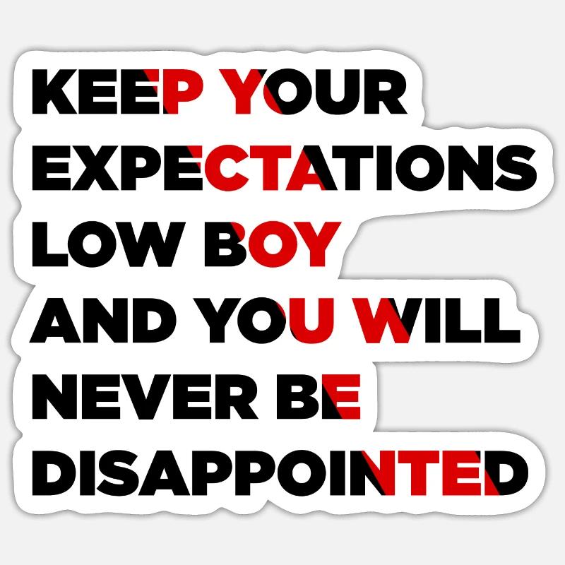 Gaming Experiences - Expectations Boy Sticker Größe S (10 x 10 cm)