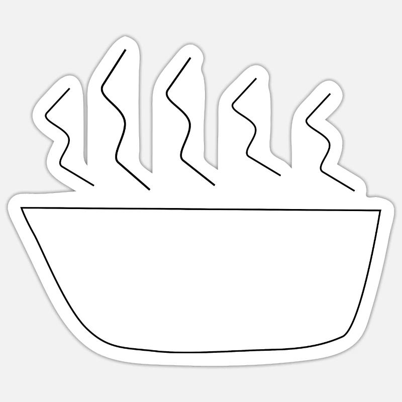 Suppe - Sticker Größe S (10 x 10 cm) - Mattweiß