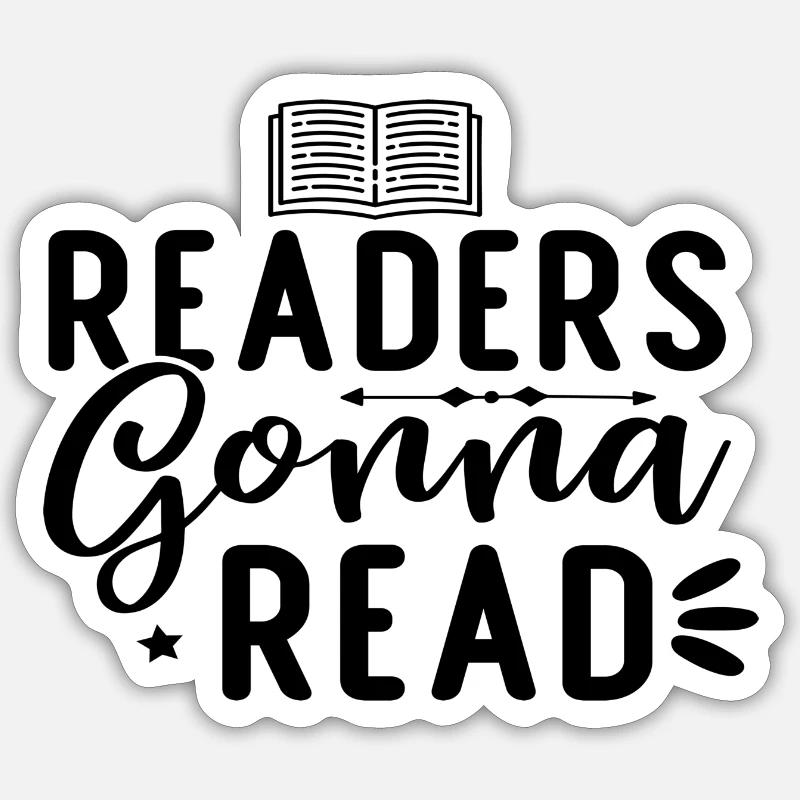 Readers Gonna Read - Sticker Größe S (10 x 10 cm) - Mattweiß