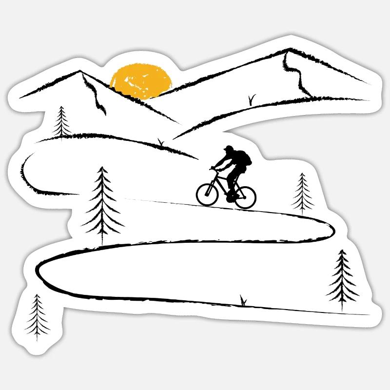 Curve bikers - - Sticker size S (10 x 10 cm) - white matte