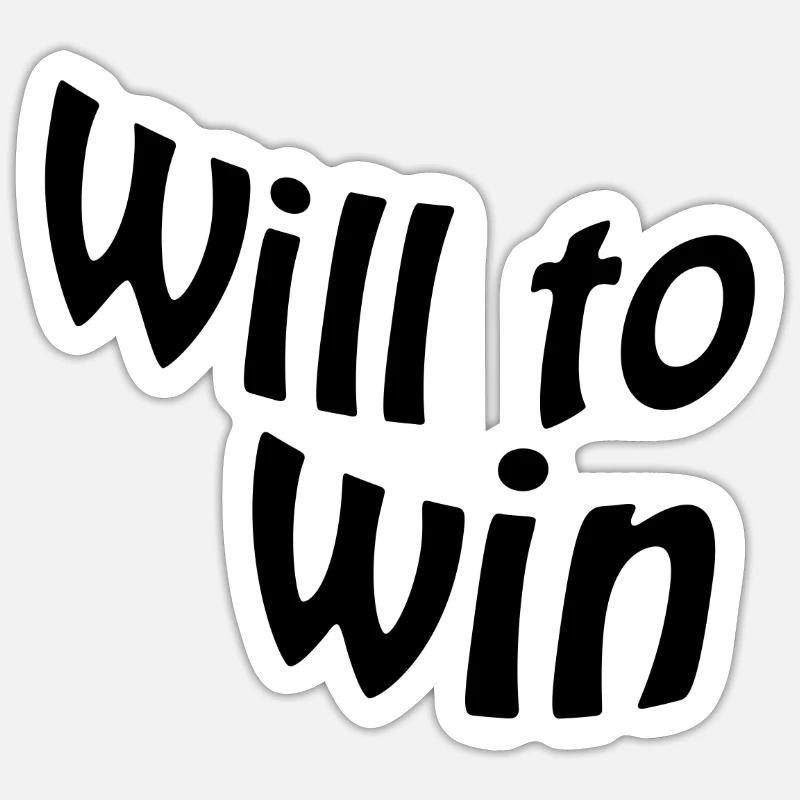 Will to win - Sticker size S (10 x 10 cm) - white matte