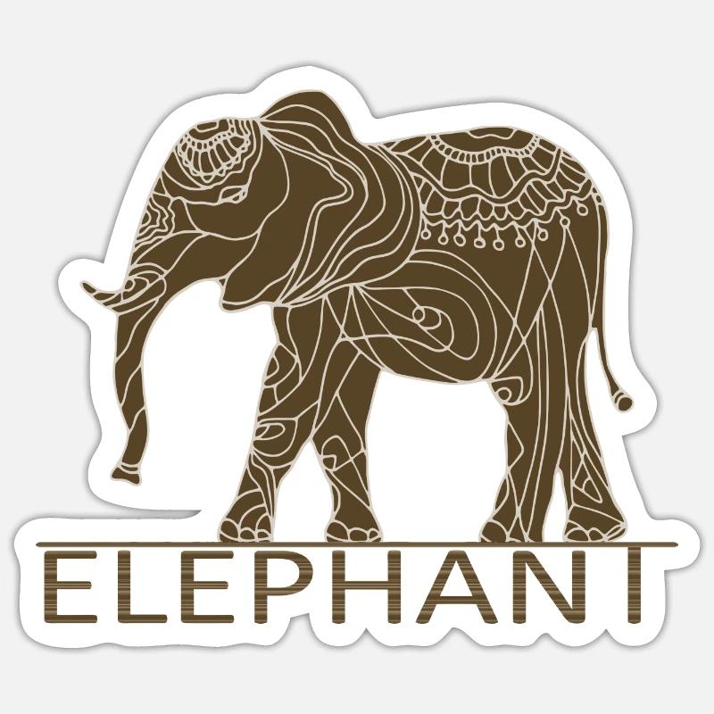 Elephant Sticker size S (10 x 10 cm)
