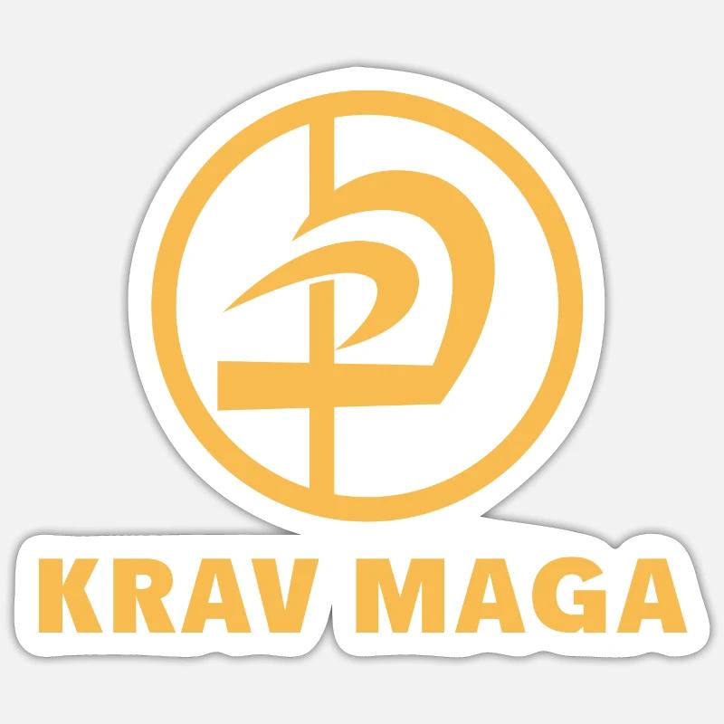 Autodéfense Krav Maga - Sticker taille S (10 x 10 cm) - blanc mat
