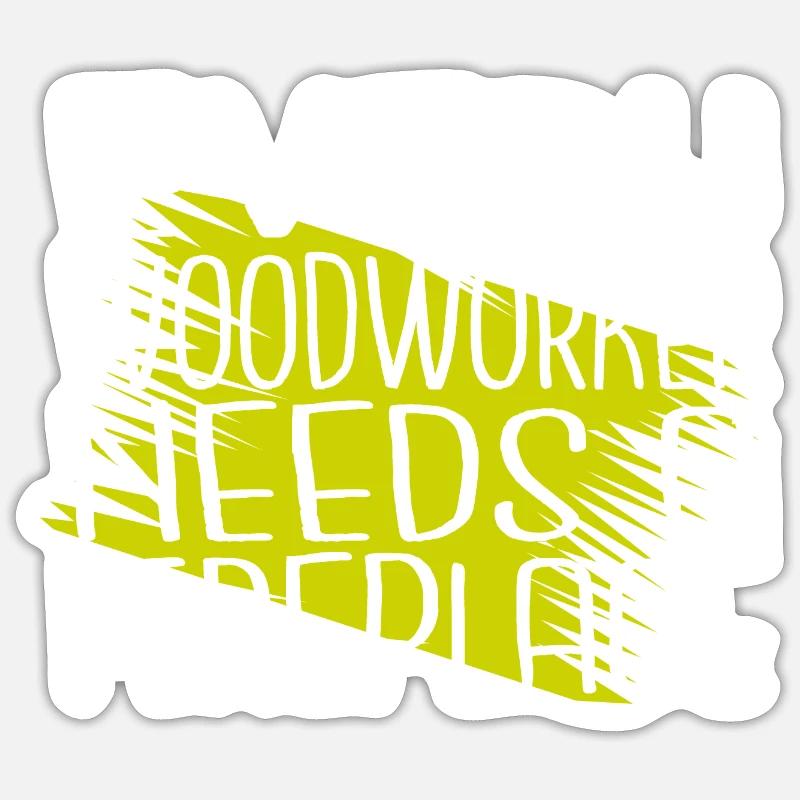 felling carpenter joke hobbyists Sticker size S (10 x 10 cm)