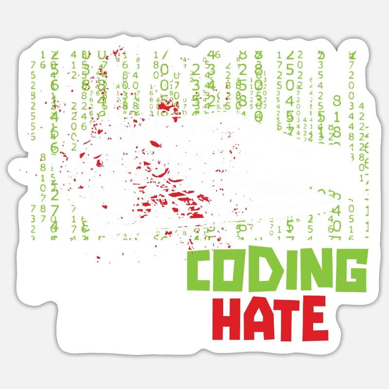 Programmierer Coder Software Entwickler Sticker Größe S (10 x 10 cm)