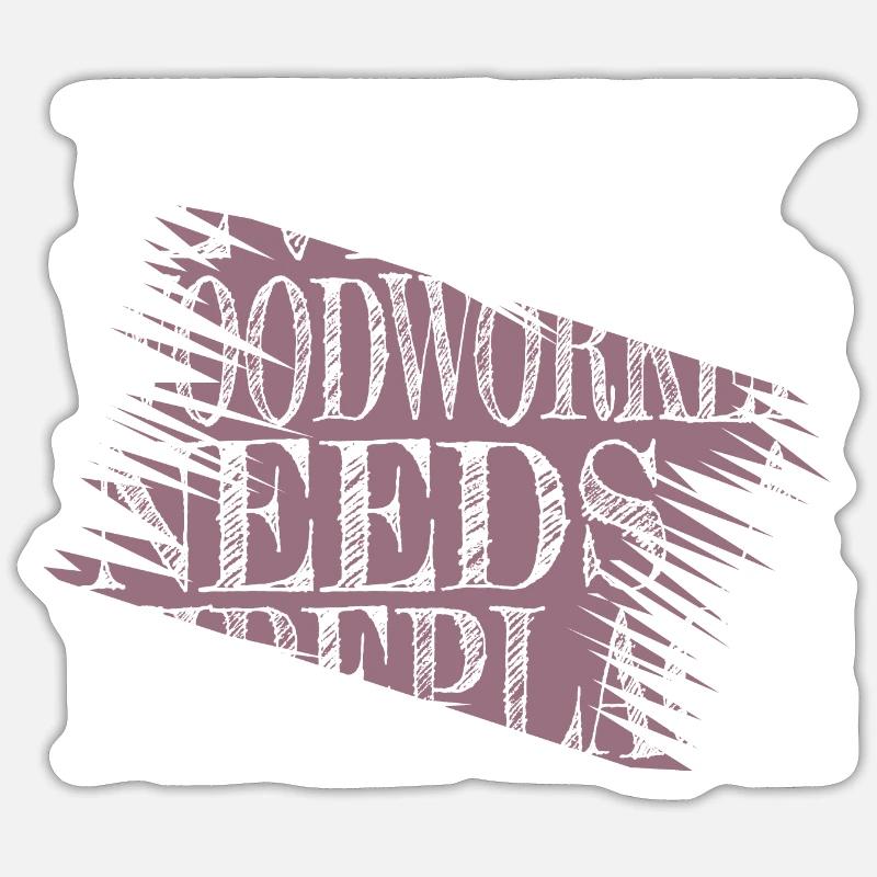 charpentier de construction charpentier blagues tshirts Sticker taille S (10 x 10 cm)