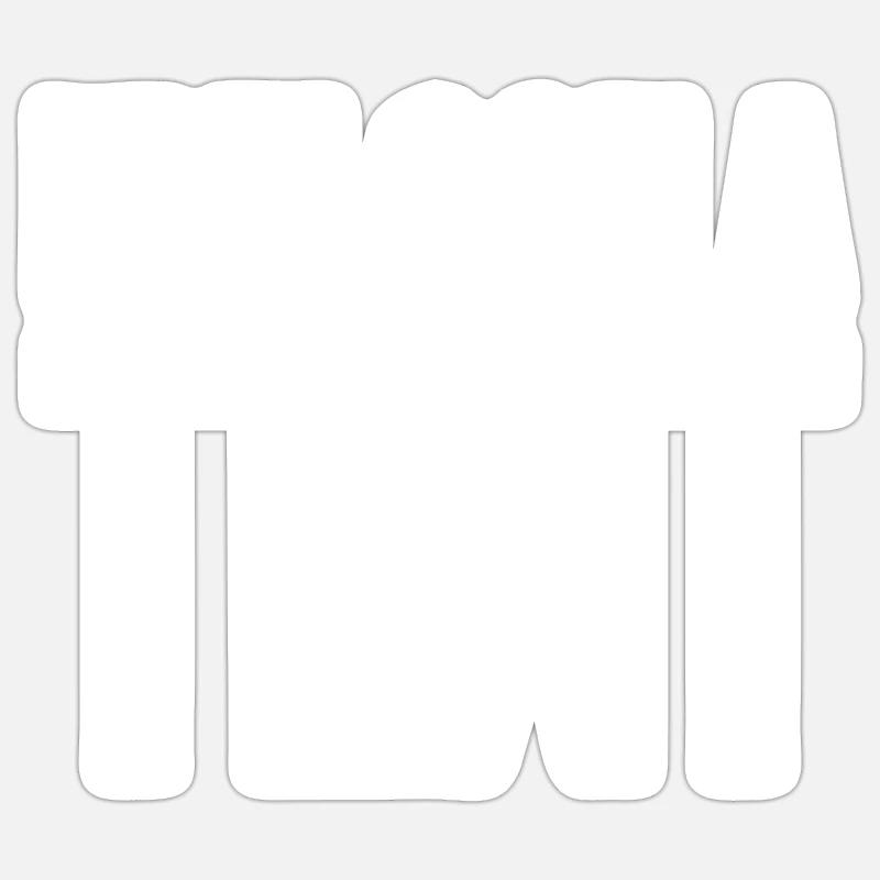 Ich habe einen Text - Sticker Größe S (10 x 10 cm) - Mattweiß
