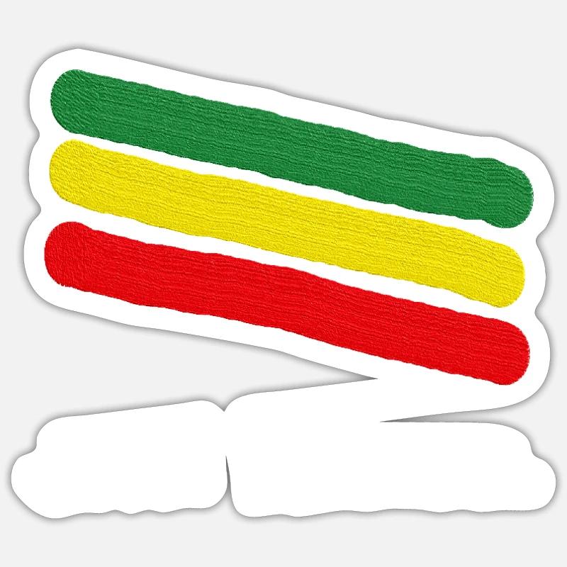 Jah Bless. Rasta - Sticker size S (10 x 10 cm) - white matte