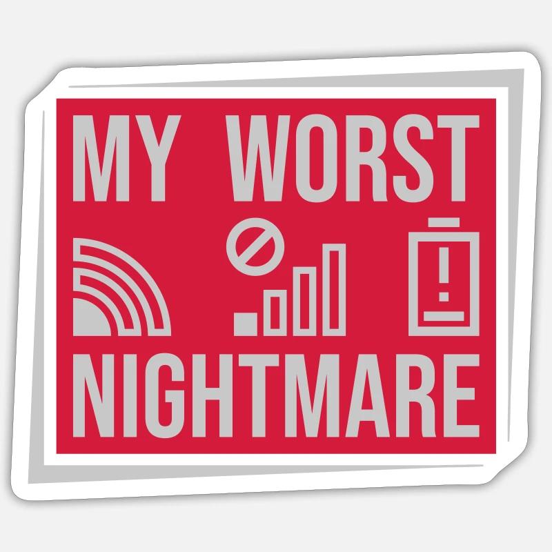 Protéger mon pire cauchemar - Sticker taille S (10 x 10 cm) - blanc mat