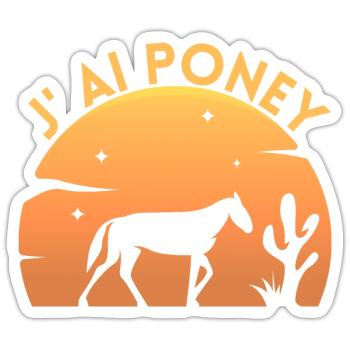 I have pony - cavalier gift idea - Sticker size S (10 x 10 cm) - white matte - Front