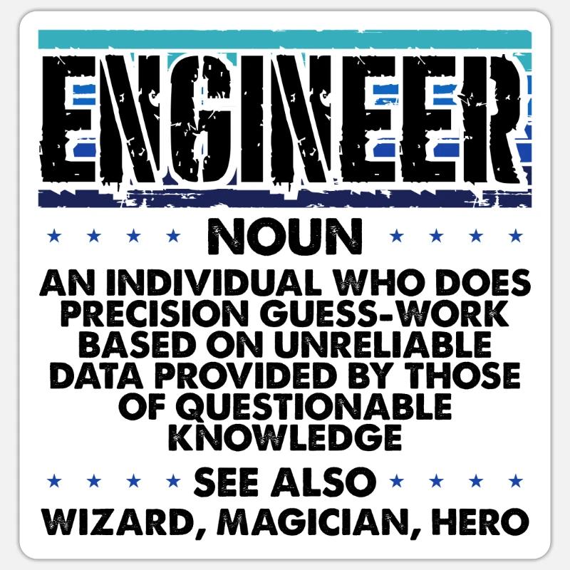 Engineer Gifts Präzisions-Rate-Assistent - Sticker Größe S (10 x 10 cm) - Mattweiß