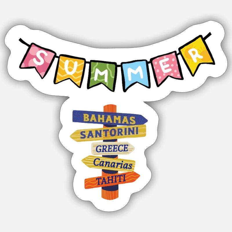 summersun - Sticker size S (10 x 10 cm) - white matte