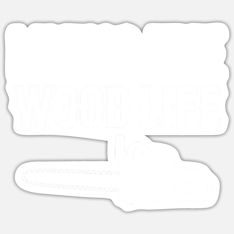 Das Holzleben leben Schreiner Gift - Sticker Größe S (10 x 10 cm) - Mattweiß