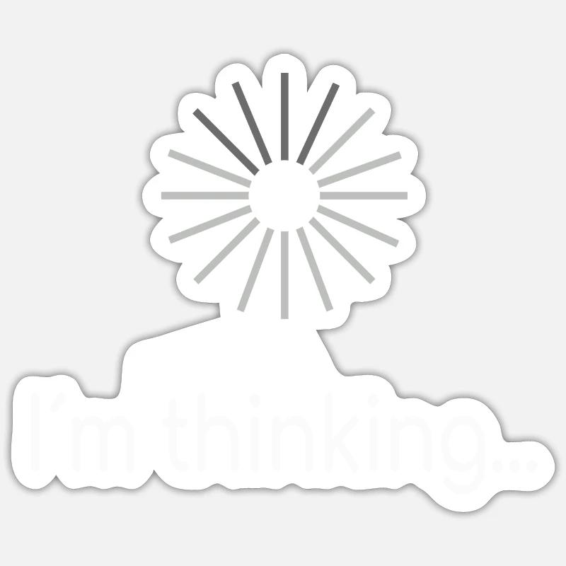 I am thinking - Sticker size S (10 x 10 cm) - white matte