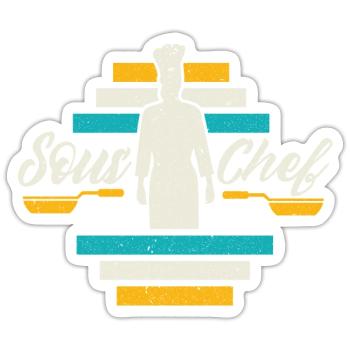 Cook -starred chef Gastro Restaurant - Sticker size S (10 x 10 cm) - white matte - Front