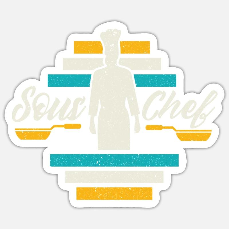Cuisinier Chef étoilé Gastro Restaurant Sticker taille S (10 x 10 cm)